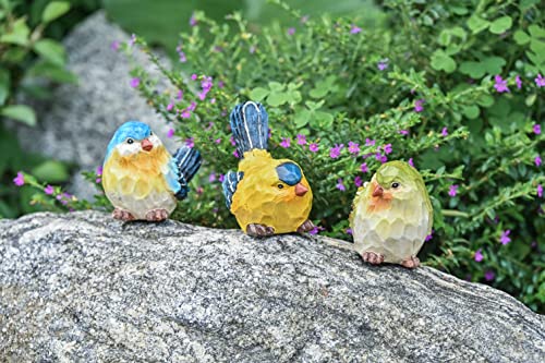 TERESA'S COLLECTIONS Set of 3 Bird Garden Decor Outdoor Statues Figurines
