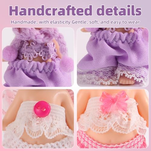10 Sets 3in/7.5-8cm Doll Clothes Outfits, Mini Baby Costume - style: Style 2