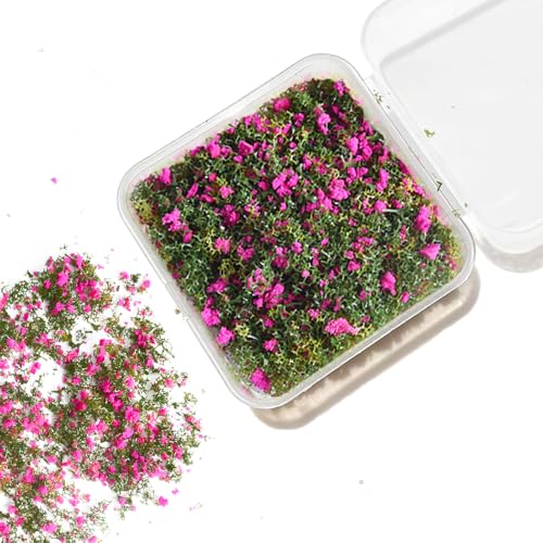Miniature Tree Powder & Static Grass Flock with 2.17x2.17x0.8in Box, Realistic Model Turf for DIY Micro Landscape, Diorama Scenery, Fairy Garden, Model Railroad & Miniature Craft Projects.Dark Purple - color: Dark Purple