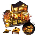DIY Japanese Miniature House Kit Dollhouse Kit for Adults to Build - color: Japanese Garden House