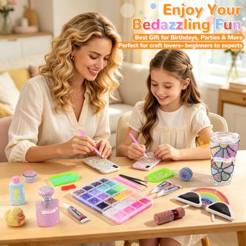 TINKRSTUFF 36000Pcs Dark Purple Rhinestones Bedazzling Kit - color: Dark Purple, size: Large Pack with Glue