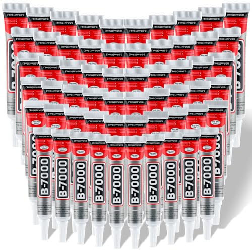 60 Tube B-7000 Glue 15Ml/0.5 fl oz- Strong Transparent Rhinestone Glue with Precision Tip, Waterproof, Flexible, Bulk B7000 Glues Paste Adhesive for DIY Craft Jewelry Making Shoes Phone Repair - color: 60x15 ML/ 0.5 oz