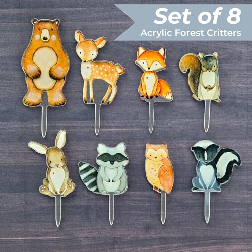 Back40Life Forest Critters Painted Animal Cutout Shapes (5 Cupcake Sets (Bundle of 40)) - size: 5 Cupcake Sets (bundle of 40)