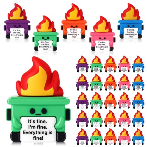 Gejoy 25 Pcs Mini Rubber Dumpster Toys Positive Mini Dumpsters Figures - style: Dumpster