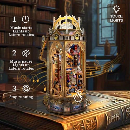 Book Nook Kit DIY 3D Wooden Puzzle - Starry Guide Camping Light - color: Starry Guide Camping Light