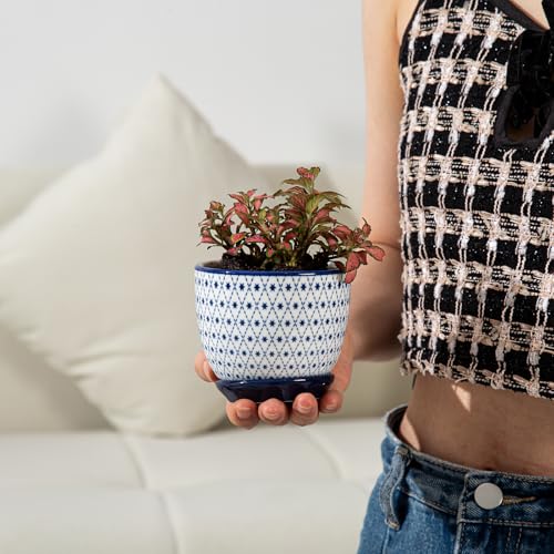 3.5 Inch Ceramic Small Succulent Planter Pots Set of 4 - size: 3.5 Inch