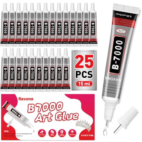 25 PCS 15ml B7000 Rhinestone Glue Clear, Bedazzling Glue for Craft, Jewelry - size: 15ml 25pcs