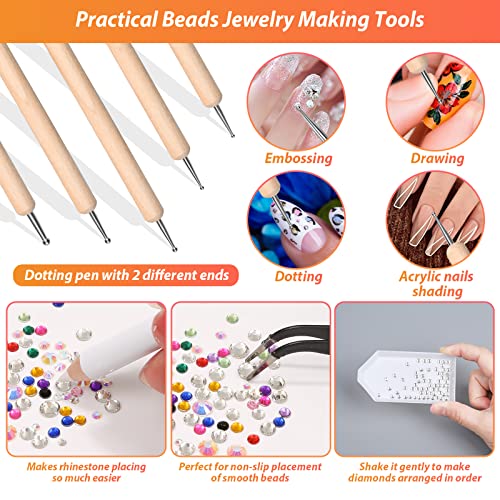 B7000 Clear Adhesive with Precision Tips, 5 PCS B-7000 Jewelry Bead Glue for Diamond Rhinestone Applicator Tools Set - Strength Adhesive for Nail Art DIY Crafts Clothes Shoes Bags - color: 5x15 ML/ 0.5 oz