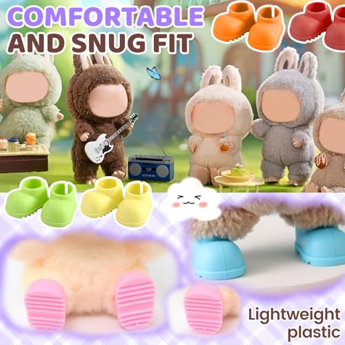 10 Pairs 17cm Doll Shoes,Silicone Mini Shoes,Vibrant Color Mini Boots 6.7in Doll Accessories