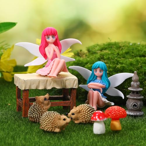 28Pcs Fairy Garden Accessories, Miniature Garden Ornaments - color: Red+brown