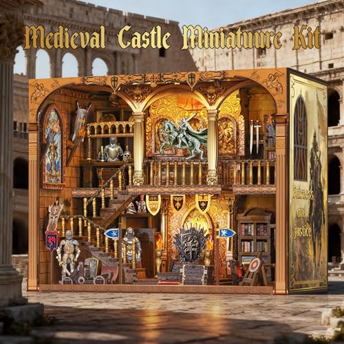 NookMaster Book Nook Kit, 3D Wooden Puzzle for Adults (Knight of Glory) - color: Knight of Glory