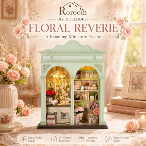 Roroom Book Nook Kit for Adults, Floral Reverie House Building Kit - color: Floral Reverie