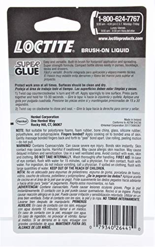 Henkel-Loctite 852882 2 Pack 5 Gram Brush On Super Glue, Clear