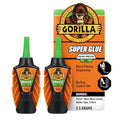 Gorilla Micro Precise Super Glue Gel, Clear, Cyanoacrylate, 5.5g, 2-Pack - size: Pack of 2, style: Gel
