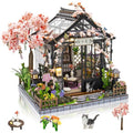 Japanese Sakura Miniature House Kit, DIY Miniature Dollhouse Kits for Adult