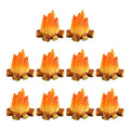 SHINEOFI 10Pcs Miniature Campfire Set - Realistic Bonfire Models for Fairy Gardens, Terrariums, Dollhouse Scenes, DIY Craft Projects, Flower Pot Decor, Mini Landscape Displays