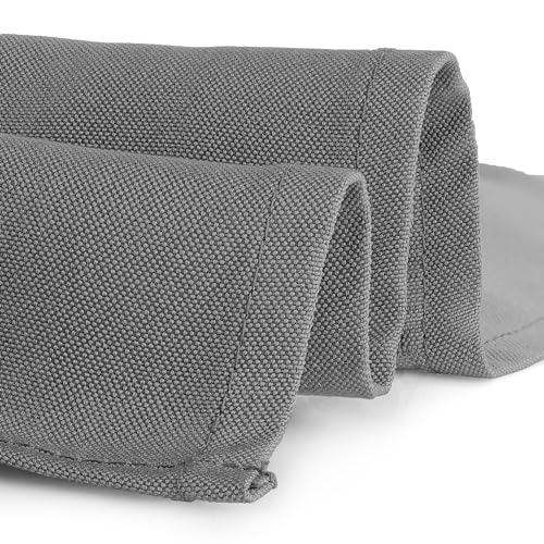Gee Di Moda Square Tablecloth - 85 x 85 Inch Charcoal Table Cloth for Large Square or Round Tables - Heavy Duty Washable Fabric - for Buffet Table, Holiday Party, Dinner, Wedding & Baby Shower - color: Charcoal, size: 85" x 85" (Square)
