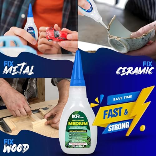 Medium CA Glue, Super Glue, Adhesive, 3 Pcs 1.75oz Repair kit - size: 3 Pack