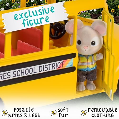 Honey Bee Acres Sunshine School Bus - Lights and Sounds with Doll - Ages 3+ - style: School Bus