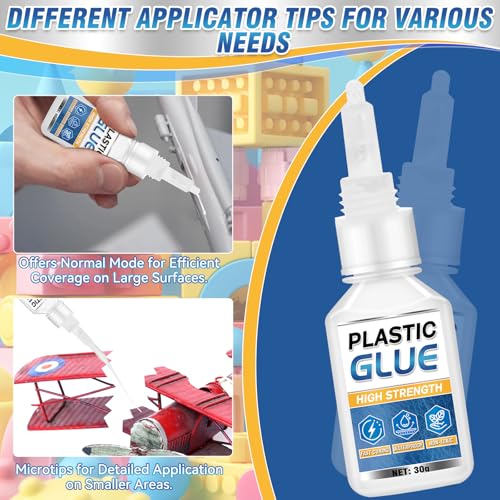 Plastic Glue for Models & Miniatures, Strong Bond, 60g Total (2×30g)