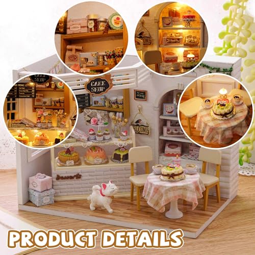 Kisoy Romantic and Cute Dollhouse Miniature DIY House Kit Creative Room Perfect DIY Gift for Friends,Lovers and Families (Cake Diary) - color: Cake Diary