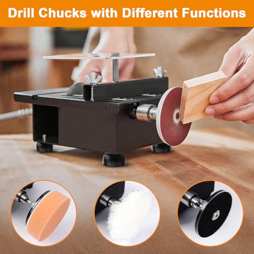 M-T Mini Table Saw for Crafts 7-Speed Hobby Saw 4 Blades Wood PCB Acrylic Cutting