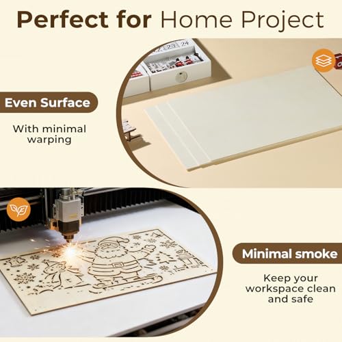 36 Pack Basswood Plywood Sheets 9"x12"x1/8", Basswood for Laser Cutting - color: 36 Pack, size: 9"x12"