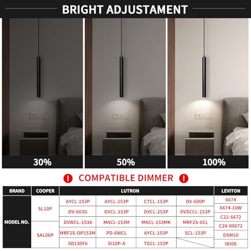 OKELI Modern Pendant Lights, 3 Color Temperature Adjustment LED Dimmable Pendant Light Fixtures, 2700K/4000K/6000K Pendant Lighting for Kitchen Island,Bar,Bedroom, 15.7inch, ETL, 1 Pack - color: Black-Dimmable+3 Color Temperature-1p, size: 15.7inch-1p
