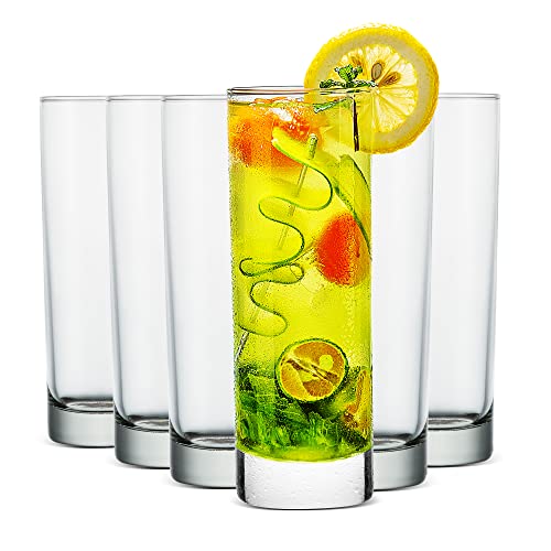 LUXU Highball Glasses,6pc Drinking Glasses,10 oz Tall Glass Sets - style: 10 OZ