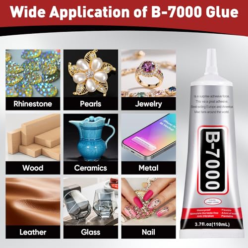 3 PCS 110ml B7000 Rhinestone Glue Clear, Bedazzling Glue for Craft, Jewelry - size: 110ml 3pcs