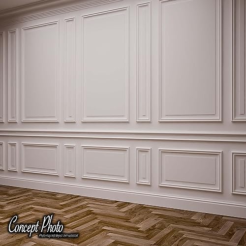 Outwater 10 Pack 48 Inch Crown Moulding (40 Feet in Total), 1-1/2" Face x 1-3/4" High x 1-1/8" Projection – Primed White High Density Polystyrene Decorative Trim for Walls & Ceilings - size: 1-3/4" x 1-1/8"