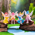 4Pcs Mini Fairy Figurines Set, Fly‑Wing Girl Fairy Accessories