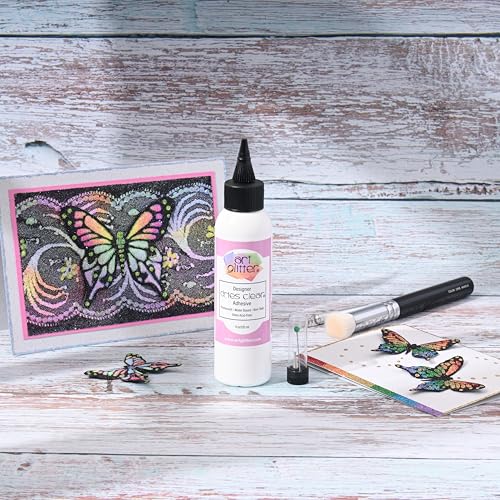 Art Institute Glitter Designer Dries Clear Glue, 4oz with Metal Tip & Pin
