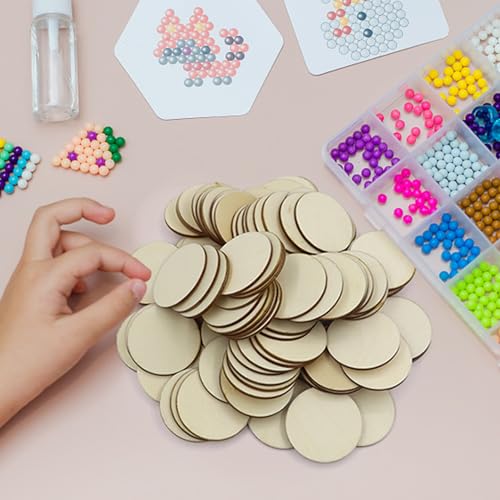 200 Pieces 1.5 Inch Round Wood Circles for Crafts - size: 1.5Inch-200PCS