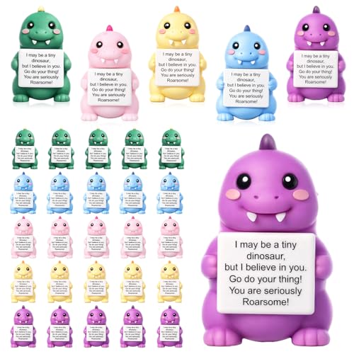 Gejoy 25 Pcs Mini Rubber Dinosaur Toys Positive Mini Dinosaurs Figures - style: Dinosaur