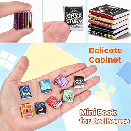 500pcs Mini Books Miniatures Dollhouse Books for Anxiety Bookshelf Library - style: 500pcs Mini Books