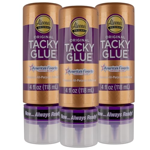 All-Purpose Tacky Glue – Premium Adhesive for Crafts, Jewelry, and Household Repairs – Always Ready 4 Oz. (3 Bottles) - size: 3 Pack, style: Always Ready Tacky 4 Oz.