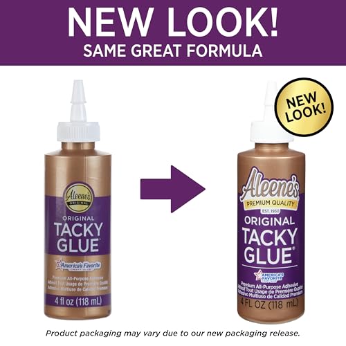 Aleene's Original Tacky Glue, All Purpose Adhesive, Perfect for Crafts and DIY Projects, Dries Fast and Clear, 4 fl oz 3-Pack - style: 3 Pack