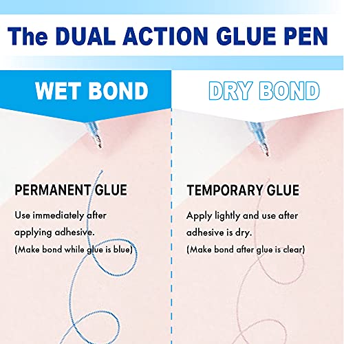 Kuretake Zig 2 Way Glue Stick Pen,15mm Broad Tip, Made in Japan - style: 1 pcs.
