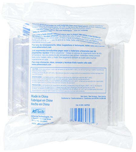 Adtech W229-14ZIP50 4 inch Glue Sticks, - size: 50 Count (Hi-Temp) (Pack of 1)