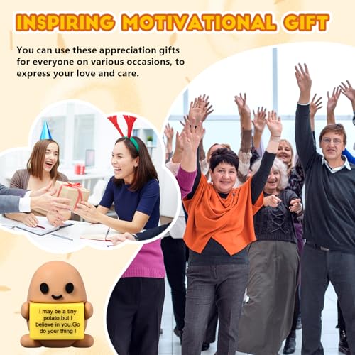 Gejoy 25 Pcs Mini Rubber Colorful Motivational Potato Toys Positive Figures - style: Colorful Motivational Potato