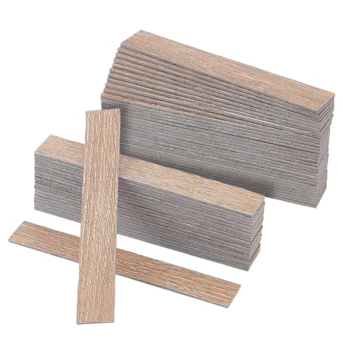 FINGERINSPIRE 80pcs Self-Adhesive Dollhouse Wood Flooring Peel 3.94x0.6inch BurlyWood Miniature Flooring Strips with Realistic Wood Grain for Adults DIY Mini House Craft Projects Dollhouse Accessory - color: Burlywood