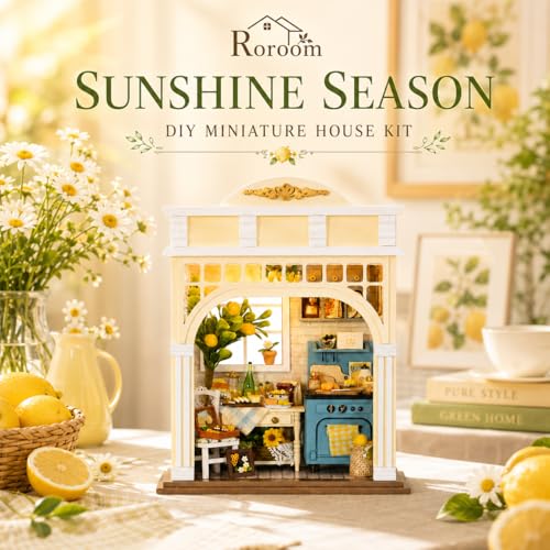 Roroom Book Nook Kit for Adults, Sunshine Season House Building Kit - color: Sunshine Season