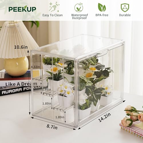 Mini Greenhouse Indoor with Magnetic Door, M-4tier-1pcs - size: M-4tier