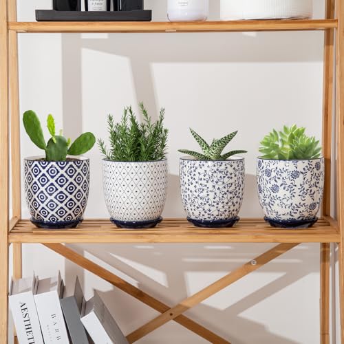 4.6 Inch Ceramic Small Succulent Planter Pots Set of 4 - size: 4.6 Inch