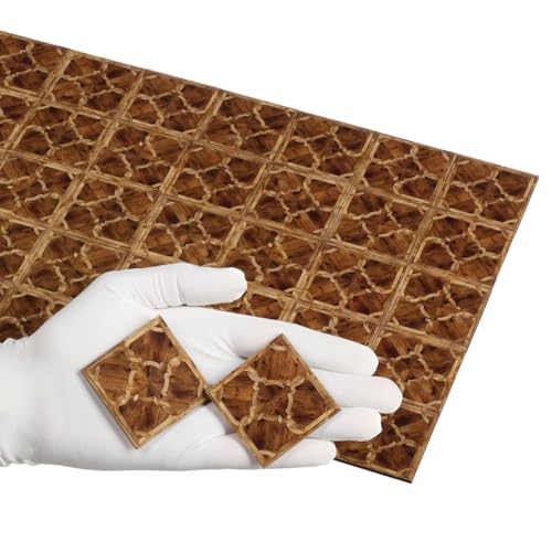 Miniature Parquet Flooring Tiles for Dollhouse Interiors, 1:12 or 1:6 Scale Flooring for Architectural Modeling and Diorama, REDUCIO! - color: Baroque Brown