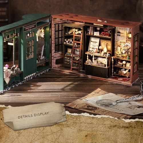 GuDoQi DIY Miniature House Kits, DIY Miniature Dollhouse Kit with Furniture, Tiny House Kits 1:24 Scale, Creative DIY Crafts for Adults Teen, Christmas Birthday Gifts, Magic Shop - color: Magic Shop