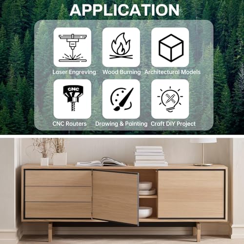 12 Pack Plywood Sheets, 7.87" x 7.87"x 5/64" Basswood Sheets - color: 12 Pack, size: 7.87" x 7.87"x 5/64"