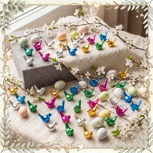Sieral 150 Pcs Multicolor Mini Bird Figurines Miniature Resin Bird Statues - color: Multicolor
