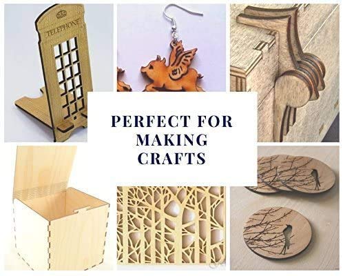 1.5mm 1/16" x 12" x 12" Aircraft Plywood Sheet (3pk) - AB/B Baltic Birch Material Perfect for Arts and Crafts, School Projects, Die-Cutting, and Wood Engraving - size: 1/16" x 12" x 12"